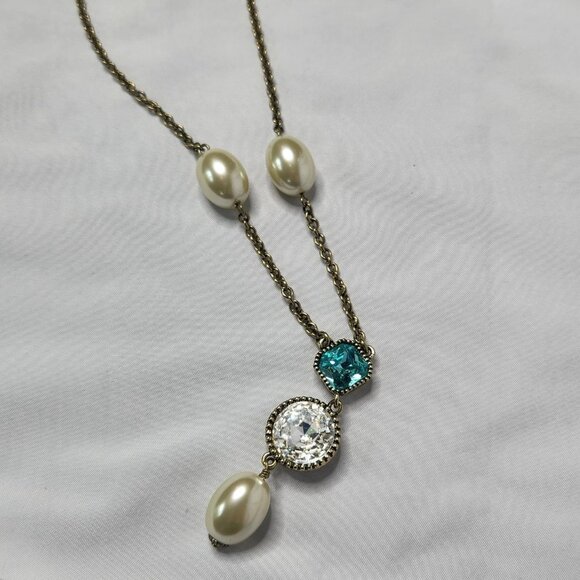 Heidi Daus Big Necklace Topaz Drop Necklace - Picture 2 of 5